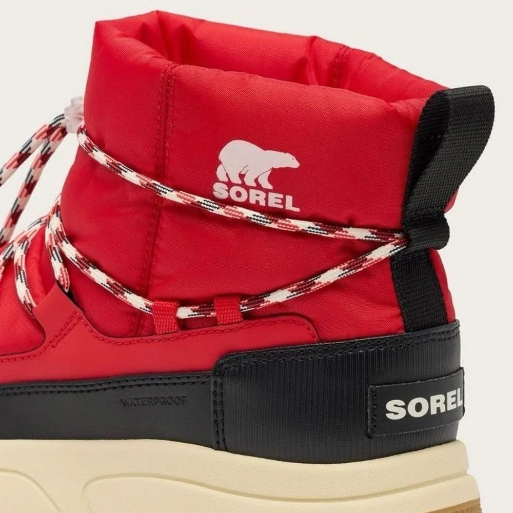 SOREL Whitney III Waterproof Bootie, Winter/Snow Boot,‎ Red, Size 8.5, NWT